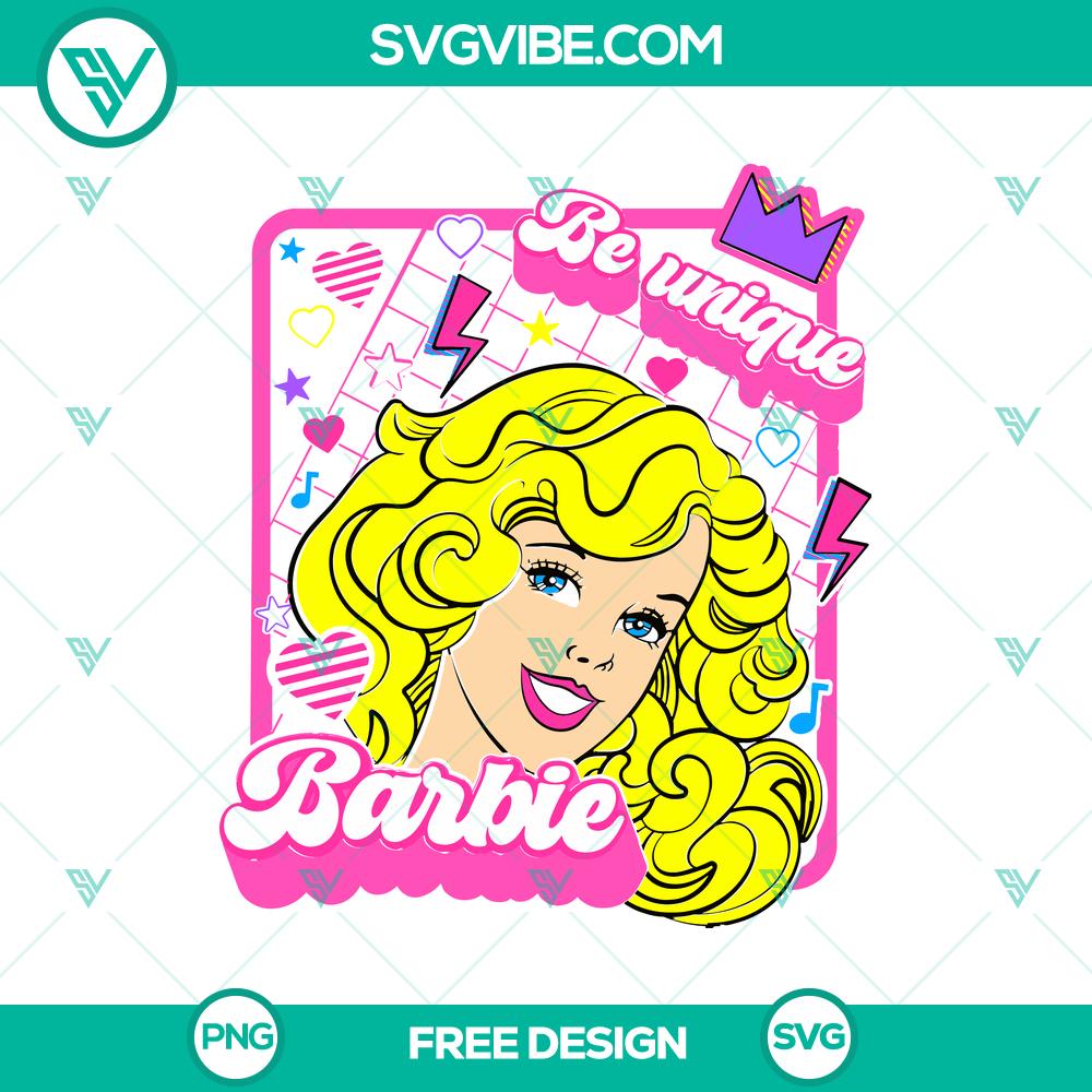 Barbie Be Unique SVG Cut File – Free Empowering Quote Design Barbie Be Unique SVG cut file with free empowering quote design, perfect for crafts and personal projects.
