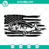 Bass American flag SVG cut file for Silhouette & Cricut, patriotic design suitable for various digital crafting projects.