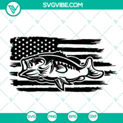Bass American Flag SVG Cut File - Silhouette &amp; Cricut Compatible