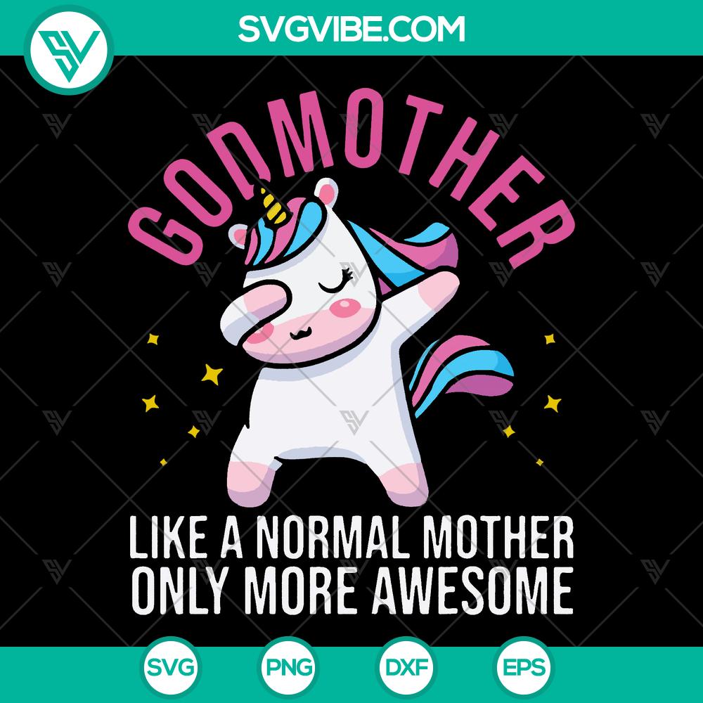 mockup-128523138.jpg Godmother Unicorn Mother design SVG for Mother's Day t-shirt. Instant download for crafting projects.