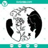 Belle from Beauty and the Beast silhouette design SVG cut file, perfect for crafting projects.