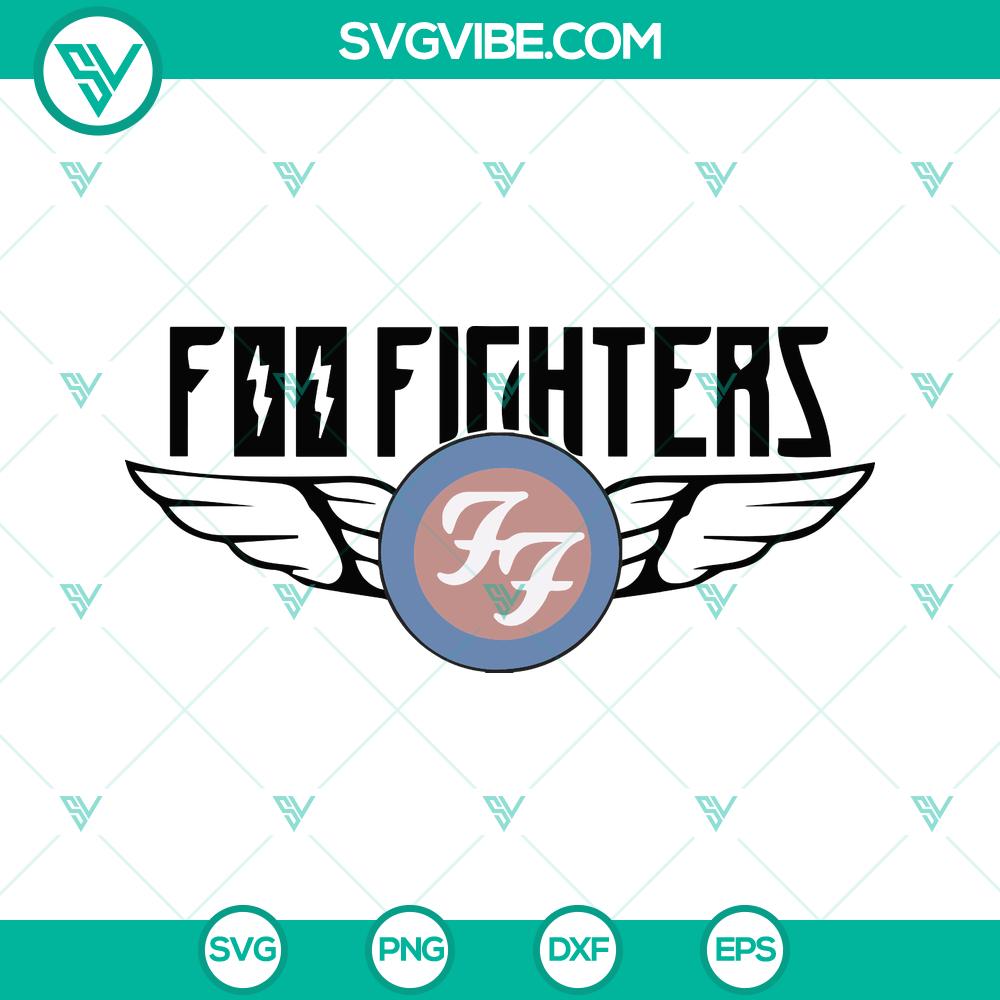 mockup-131921387.jpg Foo Fighters logo SVG featuring Dave Grohl with wings, rock band clipart perfect for craft projects.