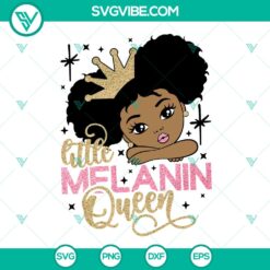 Little Melanin Queen &amp; Peekaboo Girl Svg Bundle - Afro Princess Svg Design