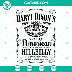 Daryl Dixon's Post Apocalyptic Old No. 1 Badass American SVG files for Cricut - Instant Download, perfect for crafting projects.