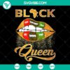 Black Queen Lips SVG for Juneteenth Day celebration, featuring empowering woman power design. Perfect for instant download.