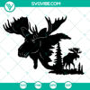 Moose head SVG cut file for Cricut, Silhouette digital design. Perfect for crafting projects and DIY home decor.
