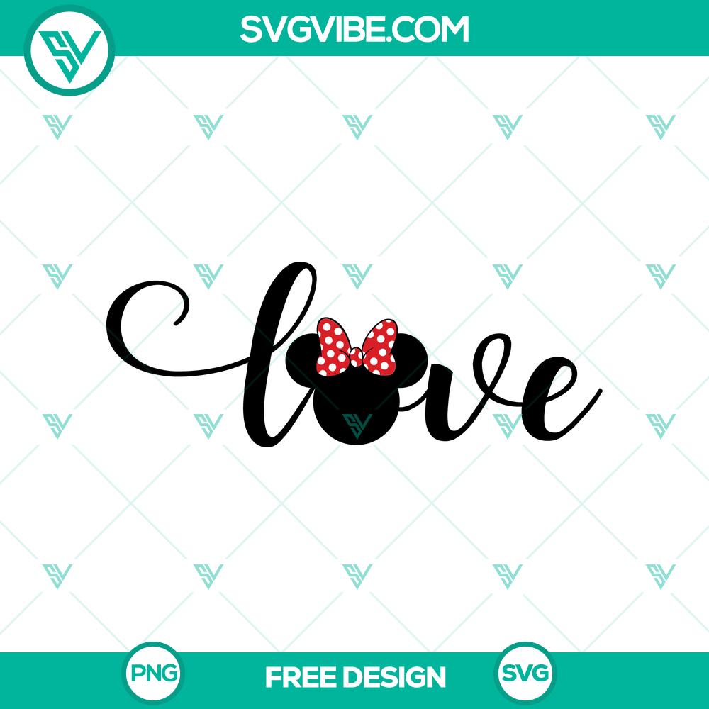 Minnie Love SVG Cut File – Free Romantic Disney Design Minnie Love SVG Cut File featuring a romantic Disney design. Download for free! Ideal for Disney fans and crafting projects.