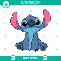 Cute cartoon character SVG cut file, stitch free design for crafts.