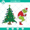 Grinch stealing Christmas tree SVG, perfect funny Santa decor gift for the holidays.