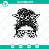 Family Cow Print Mom Life SVG PNG Bundle - Instant Download for crafting projects, featuring cow print and mom life designs.