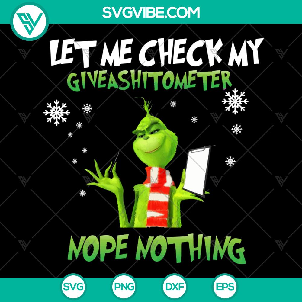 mockup-154745744.jpg Funny Grinch Christmas PNG paper holder design with "Let Me Check My Giveashitometer" text. Instant download for holiday decor.