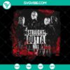 Straight Outta Hell Horror Movie SVG graphic for Halloween Cricut projects. Instant Download spooky design for crafts.