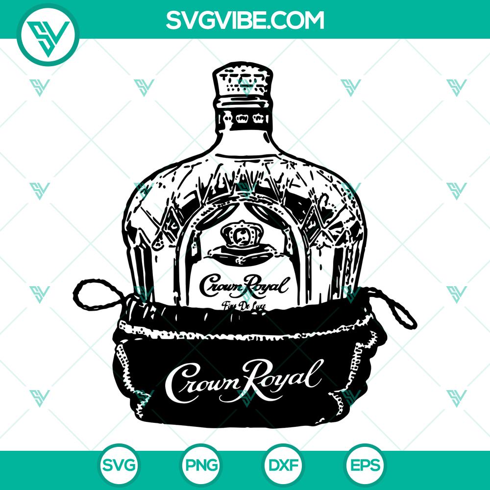 mockup-156113179.jpg Crown Royal SVG Pack with bottle, bag, and crown design elements for Silhouette, Cricut. Alcohol vector clipart for instant download.