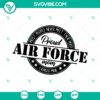 "Proud Air Force Mom SVG cut file for Cricut with military-themed design. Perfect for crafting projects. "