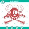 Mickey Mouse pirate skull and crossbones SVG cut files for instant download, ideal for crafting projects.
