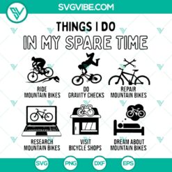Spare Time Mountain Bike Cyclopath Biker Digital Download &amp; Print Design