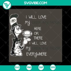 Dr Seuss Green Bay Packers SVG - Instant Download for NFL Football Fans