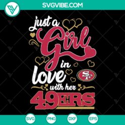 San Francisco 49ers SVG logo design for a passionate fan girl.