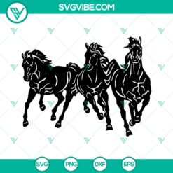 Mustangs SVG clipart bundle for Cricut & Silhouette featuring various horse designs ideal for crafts and DIY projects.