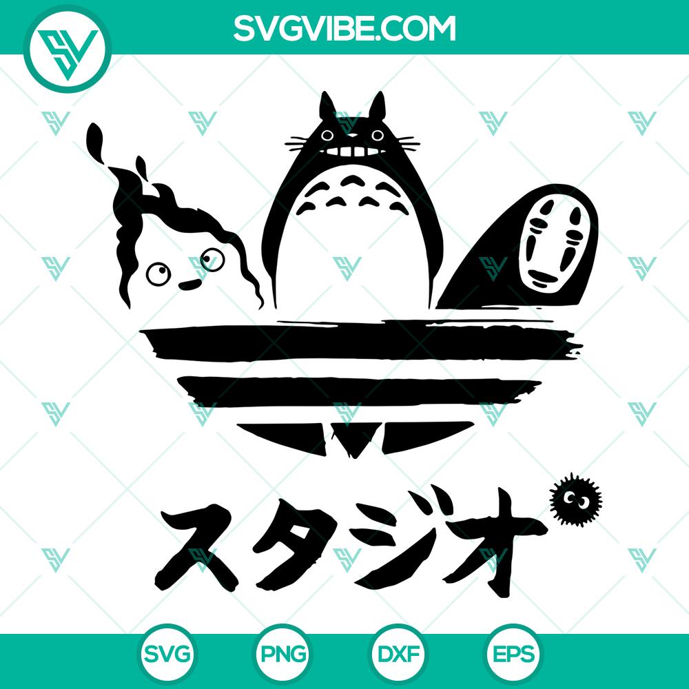 mockup-178062233.jpg Studio Ghibli Adidas SVG PNG cut files for Silhouette Cricut, featuring decorative decal clipart inspired by the beloved Japanese animation studio.
