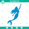 Mermaid silhouette clipart and SVG files perfect for Cricut, instant download. Ideal for crafts and digital projects.