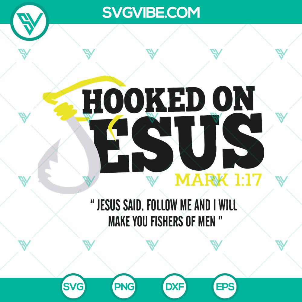 mockup-182867119.jpg Hooked On Jesus SVG with "Follow Me & Become Fishers Of Men" design for The Church Of Jesus Christ. Perfect for crafting projects.