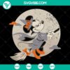 Minnie Mouse Flying Witch Halloween Costume SVG for instant download, Disney inspired design for Halloween festivities.