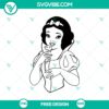 Snow White outline SVG cut file featuring a classic fairytale design, free to download for crafting projects.