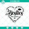 Besties heart design SVG for BFF shirts. Friendship Best Friends Forever graphic. Digital download for trendy apparel.