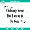 Harry Potter inspired color clipart for Cricut & Silhouette, featuring "I Solemnly Swear That I Am Up To No Good" quote. Digital SVG instant download.