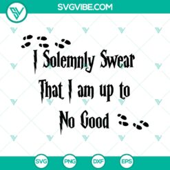 "I Solemnly Swear That I Am Up To No Good SVG Color Clipart - Harry Potter Cut File for Silhouette &amp; Cricut - Instant Download"