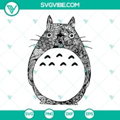 "My Neighbor Totoro Mandala SVG - Cartoon Totoro Design - Instant Download"