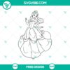 Princess Belle SVG cut file with a beautiful fairytale design, free to download. Ideal for crafts and Disney themed projects.