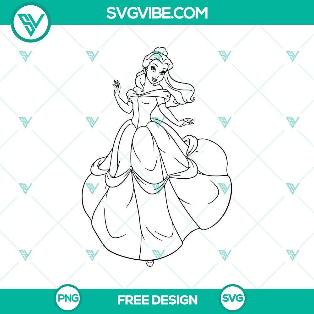 Princess Belle SVG Cut File – Free Beautiful Fairytale Design Princess Belle SVG cut file with a beautiful fairytale design, free to download. Ideal for crafts and Disney themed projects.