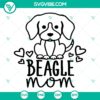 Beagle Mom SVG design for dog lovers - includes Mama SVG, DXF, EPS, and PNG files for crafting projects. Perfect for puppy enthusiasts.