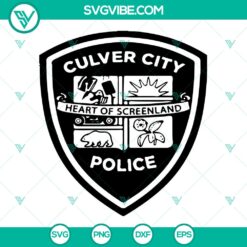 Culver City Police Badge design in SVG, PNG, EPS file formats - Instant Download. Heart Of Screenland theme for digital projects.