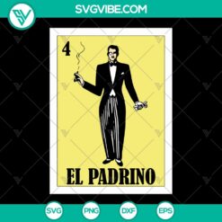 El Padrino Mexican Loteria Card Don Corleone SVG - Silhouette Cut Files
