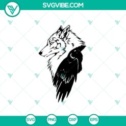 Crow and Wolf SVG Cut File - Digital Files for Cricut &amp; Silhouette