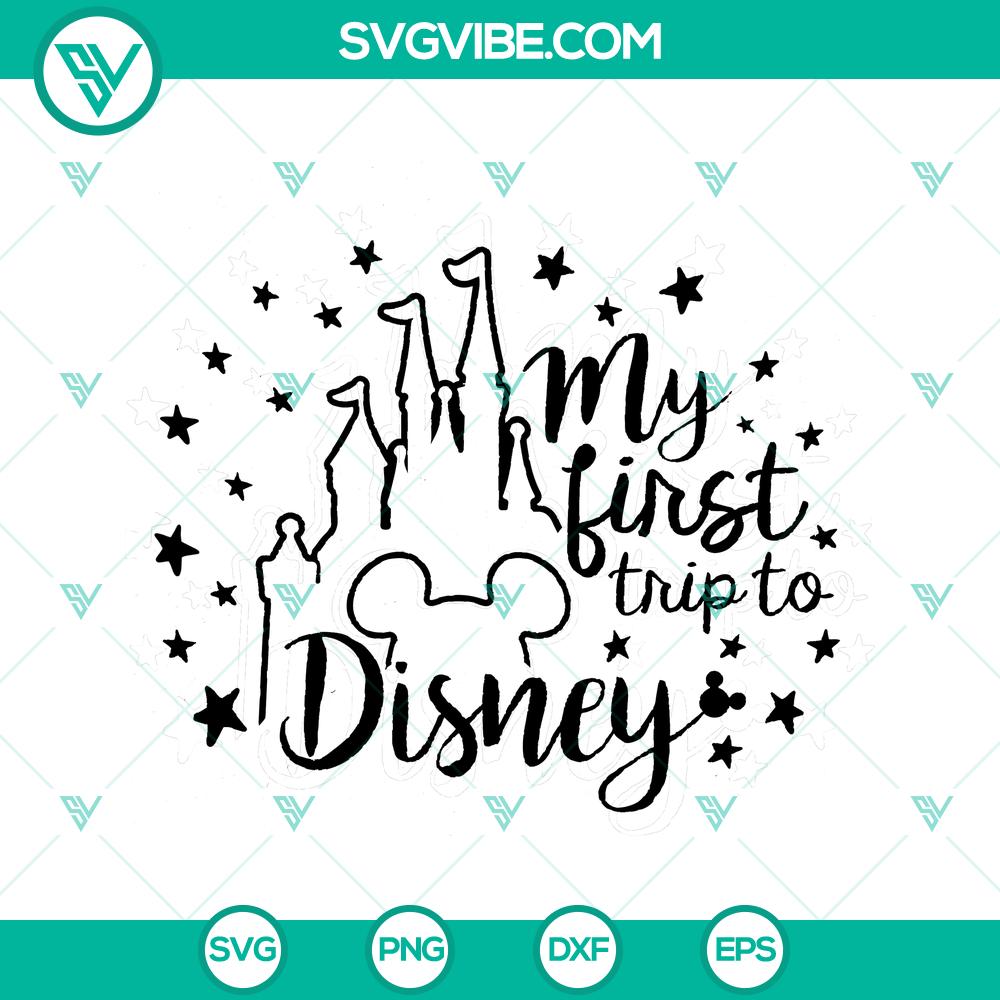 mockup-21254451.jpg "My First Disney Trip SVG for Cricut & Silhouette: Instant Download design with Disney fonts, perfect for DIY projects."