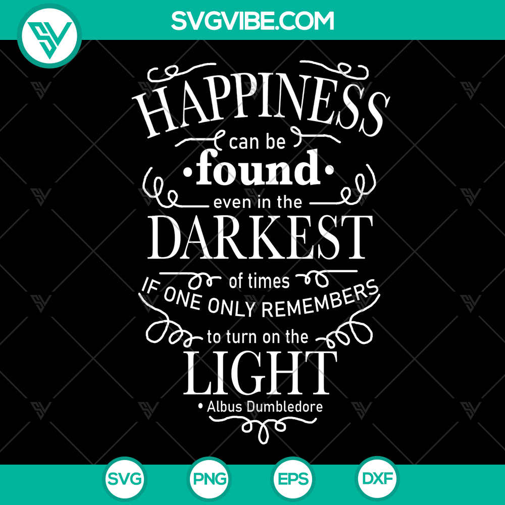mockup-216725968.jpg Quote SVG design of "Find Happiness in Dark Times" for Cricut & Silhouette. Bold text for crafting.