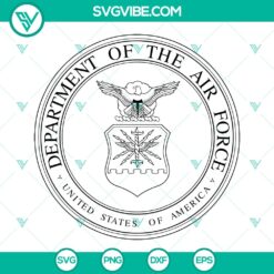 Air Force Seal Warning Digital Files for Cricut, CNC &amp; Cut Projects - Design 87 SVG Clipart - Instant Download