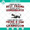 Partner in Crime cut files perfect for Memaw gift - granddaughter and grandson design, instant download.