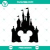 Disney Castle Mickey Monogram SVG Cut File ideal for crafting projects. Free enchanting design with iconic Disney elements.
