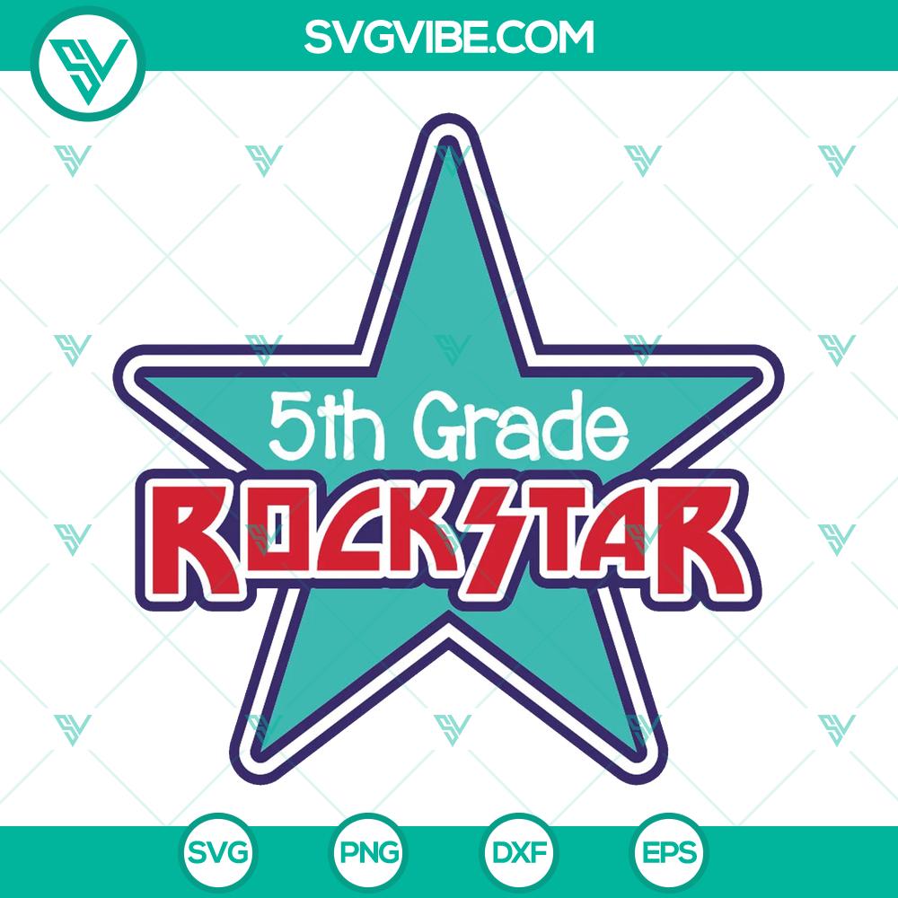 mockup-242012107.jpg 5th Grade Rockstar SVG - School Star clip art cutting file, perfect for back to school projects and designs.