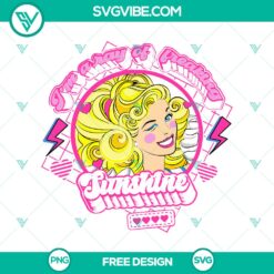 Barbie Sunshine SVG Cut File featuring a Free Bright and Cheerful Design perfect for crafting and DIY projects.
