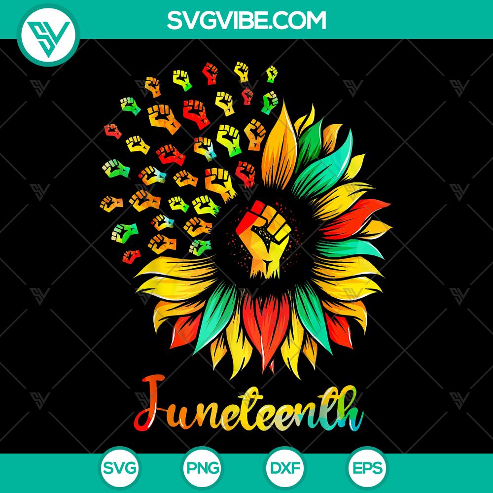 mockup-243927837.jpg Juneteenth sunflower SVG digital cut file for Independence Day gift idea, ideal for crafting projects.