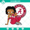Alabama Crimson Tide Betty Boop Football SVG with NCAA Teams Logo. Bama College design for instant download.