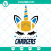 Los Angeles Chargers NFL team logo unicorn SVG design in blue and yellow colors for football fans.