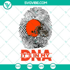 Cleveland Browns DNA Fingerprint Svg - NFL Team Sport Svg