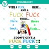 Unicorn SVG design with profanity-themed quote for instant download.